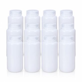 500 ml HDPE Wide Mouth Laboratory Grade Reagent Bottle - Pack of 12